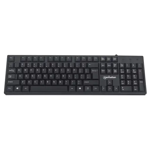 Manhattan 179324 teclado Oficina USB QWERTY Inglés Negro