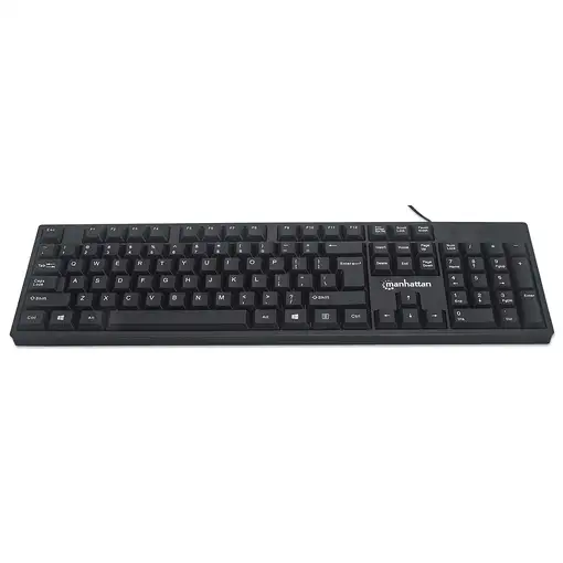 Manhattan 179324 teclado Oficina USB QWERTY Inglés Negro
