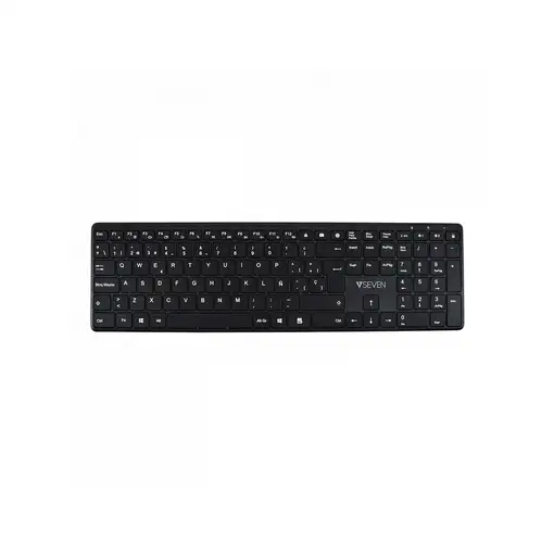 V7 Teclado Bluetooth KW550ESBT de 2,4 GHz, modo dual, QWERTY español: negro