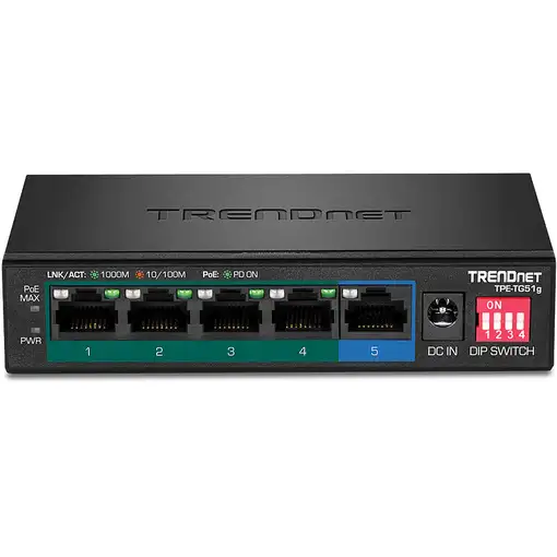 Trendnet TPE-TG51G switch Gigabit Ethernet (10/100/1000) Energía sobre Ethernet (P