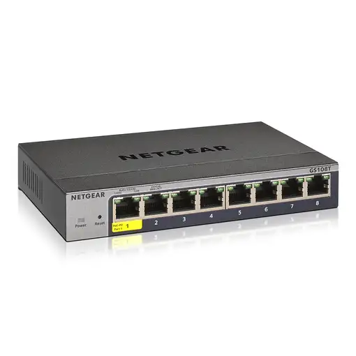 NETGEAR GS108Tv3 Gestionado L2 Gigabit Ethernet (10/100/1000) Gris