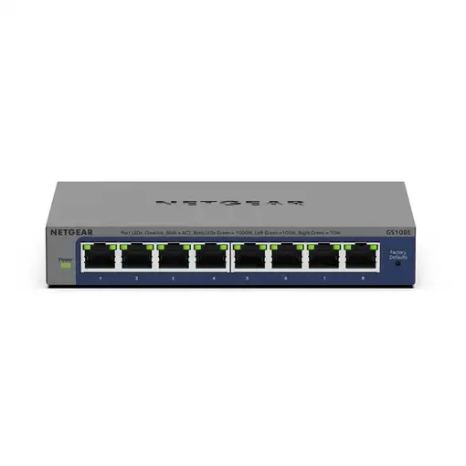 NETGEAR GS108Ev4 No administrado L2/L3 Gigabit Ethernet (10/100/1000) Gris