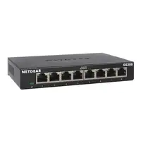 NETGEAR GS308-300PES switch No administrado L2 Gigabit Ethernet (10/100/1000) Negr