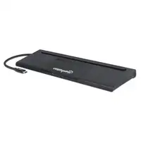 Manhattan Docking station de USB-C a 11 puertos, para tres monitores, con MST