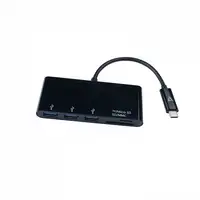 V7 Adattatore USB nero da USB-C maschio a 3 x USB 3.0 A femmina, Micro SD, SD/MMC