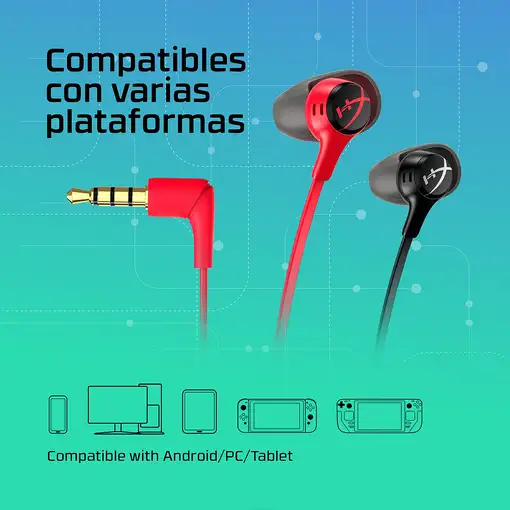 Auriculares en la nube HyperX II (color rojo)
