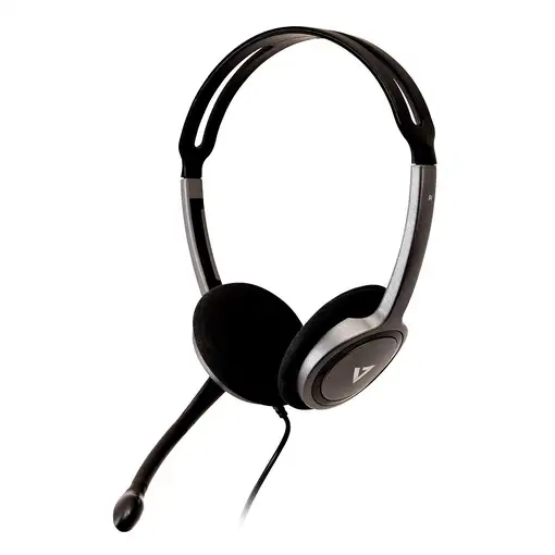 V7 HA212-2EP auricular y casco Auriculares Alámbrico Diadema Llamadas/Música Negro