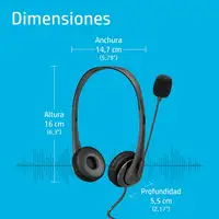 HP Auriculares estéreo USB G2