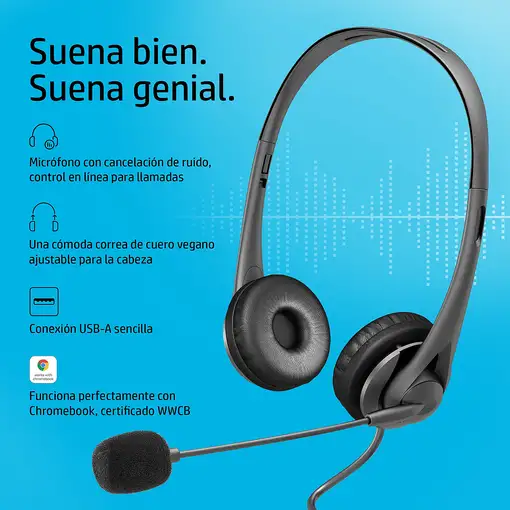 HP Auriculares estéreo USB G2