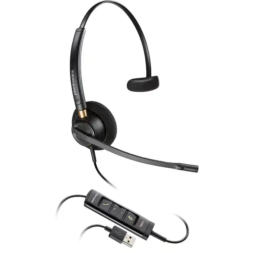 POLY Auriculares monoaurales EncorePro 515 USB-A con certificación para Microsoft