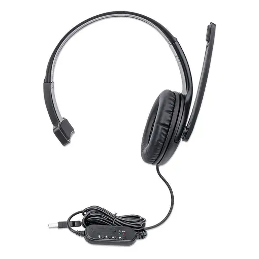 Manhattan Audífono USB monoaural con micrófono