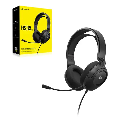 Corsair HS35 v2 Auriculares Alámbrico Diadema Juego Carbono