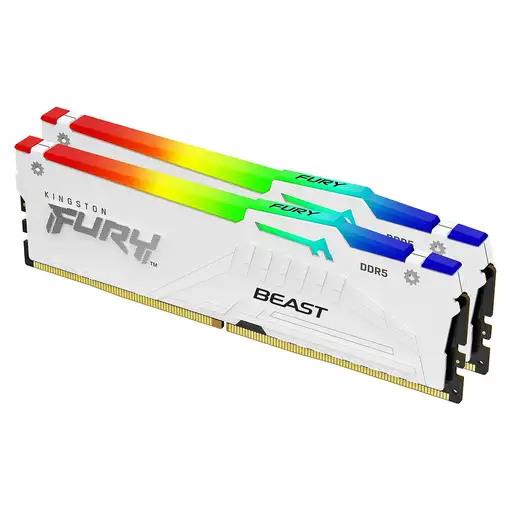 Kingston Technology FURY Beast 32 GB 5600 MT/s DDR5 CL40 DIMM (Kit de 2) White RGB