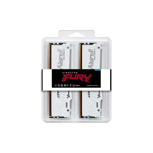 Kingston Technology FURY Beast 32 GB 5600 MT/s DDR5 CL40 DIMM (Kit de 2) White RGB