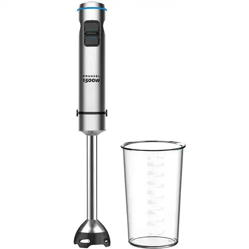 Batidora de mano acero inoxidable, cuchillas de acero inoxidable y 1500W