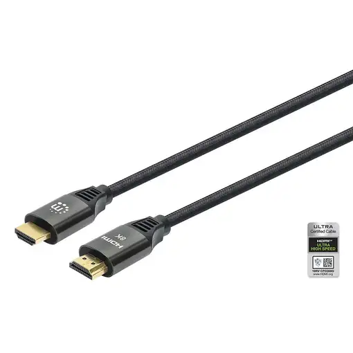 Manhattan Cable HDMI Certificado de Ultra Alta Velocidad, 8K a 60 Hz o 4K a 120 Hz