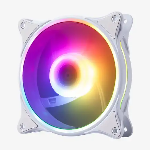 Hiditec N18 ARGB Carcasa del ordenador Ventilador 12 cm Blanco