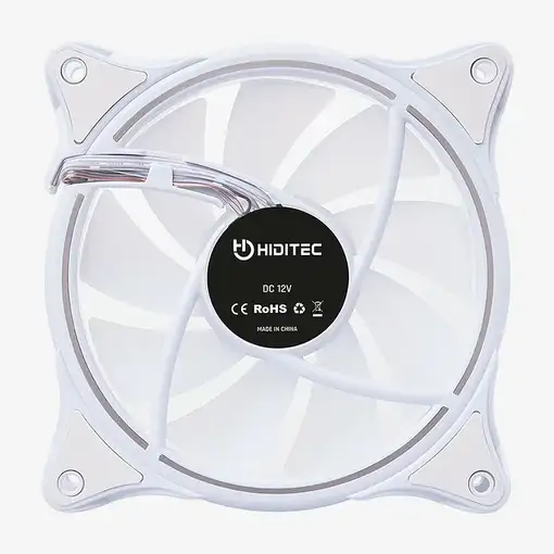 Hiditec N18 ARGB Carcasa del ordenador Ventilador 12 cm Blanco