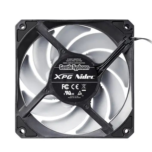 XPG Vento Pro Carcasa del ordenador Ventilador 12 cm Negro, Blanco