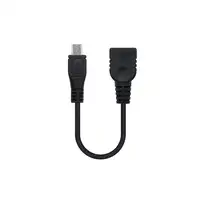 Nanocable CABLE USB 2.0 OTG, TIPO MICRO B/M-A/H, NEGRO, 15 CM