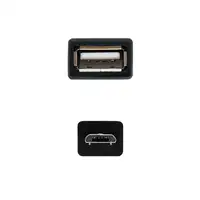 Nanocable CABLE USB 2.0 OTG, TIPO MICRO B/M-A/H, NEGRO, 15 CM