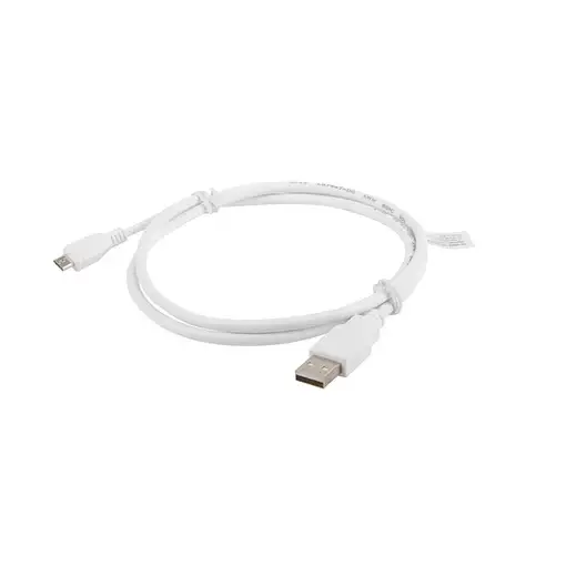 Lanberg CA-USBM-10CC-0010-W cable USB USB 2.0 1 m Micro-USB A USB A Blanco
