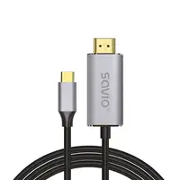 Savio USB-C to HDMI 2.0B cable 2m silver / black gold tips CL-171 cable HDMI USB C