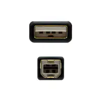 Nanocable CABLE USB 2.0 IMPRESORA HQ CON FERRITA, TIPO A/M-B/M, NEGRO, 5.0 M