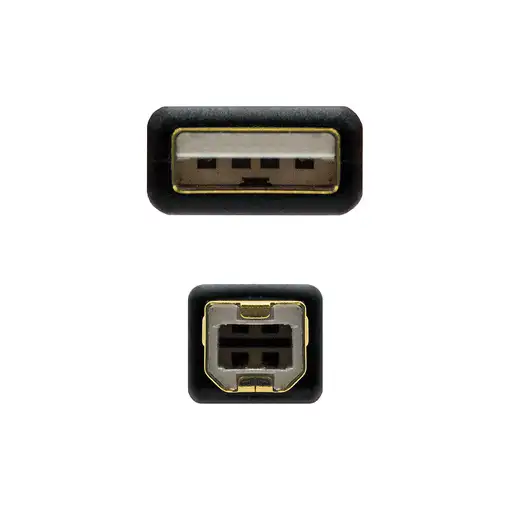 Nanocable CABLE USB 2.0 IMPRESORA HQ CON FERRITA, TIPO A/M-B/M, NEGRO, 5.0 M