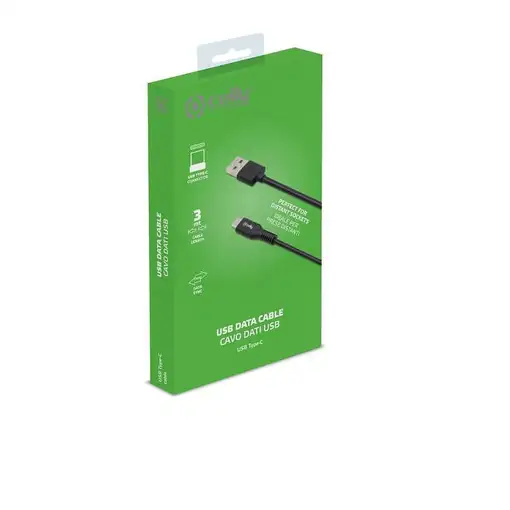 Celly USB-C3MBK cable USB 3 m USB A USB C Negro