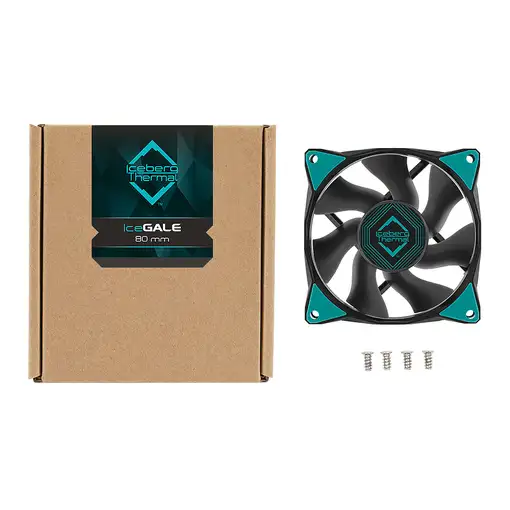 Iceberg Thermal IceGALE Carcasa del ordenador Ventilador 8 cm Negro 1 pieza(s)