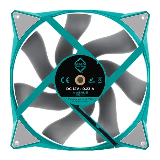 Iceberg Thermal IceGALE Carcasa del ordenador Ventilador 14 cm Verde azulado 1 pie
