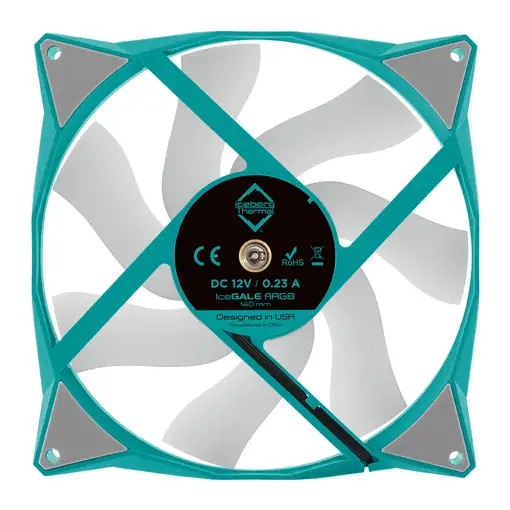 Iceberg Thermal IceGALE ARGB Carcasa del ordenador Ventilador 14 cm Verde azulado