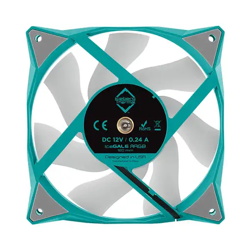 Iceberg Thermal IceGALE ARGB Carcasa del ordenador Ventilador 12 cm Verde azulado
