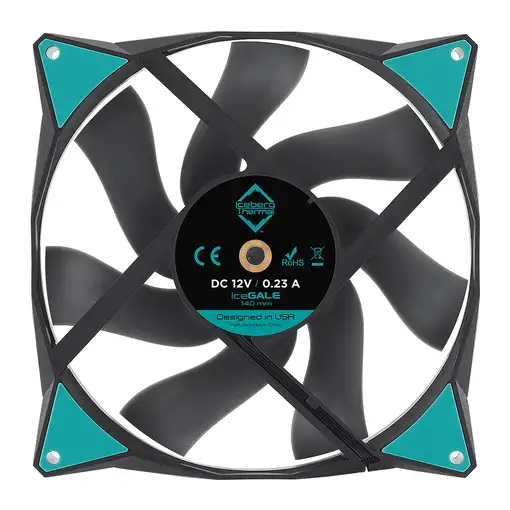 Iceberg Thermal IceGALE Carcasa del ordenador Ventilador 14 cm Negro 1 pieza(s)
