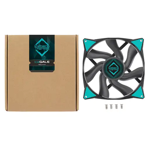 Iceberg Thermal IceGALE Carcasa del ordenador Ventilador 14 cm Negro 1 pieza(s)