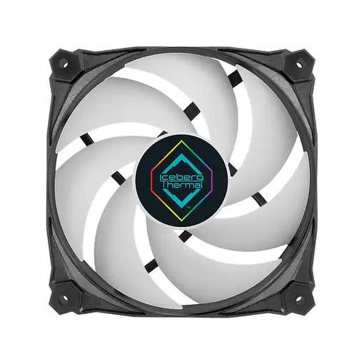 Iceberg Thermal IceGALE Lightning ARGB Carcasa del ordenador Ventilador 12 cm Negr