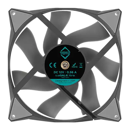 Iceberg Thermal IceGALE Xtra Carcasa del ordenador Ventilador 14 cm Gris 1 pieza(s