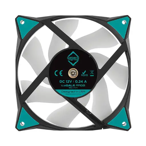 Iceberg Thermal IceGALE ARGB Carcasa del ordenador Ventilador 12 cm Negro 1 pieza(