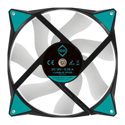 Iceberg Thermal IceGALE ARGB Carcasa del ordenador Ventilador 14 cm Negro 1 pieza(