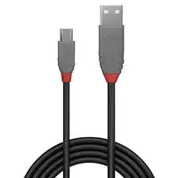Lindy 36734 cable USB USB 2.0 3 m USB A Micro-USB B Negro, Gris