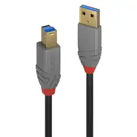 Lindy 36743 cable USB USB 3.2 Gen 1 (3.1 Gen 1) 3 m USB A USB B Negro, Gris