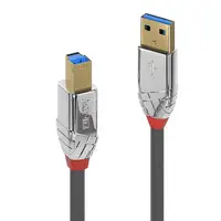 Lindy 36660 cable USB USB 3.2 Gen 1 (3.1 Gen 1) 0,5 m USB A USB B Cromo, Gris