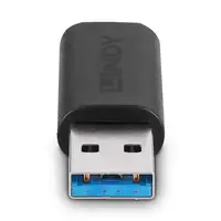 Lindy 41904 cambiador de género para cable USB 3.2 Type A USB 3.2 Type C Negro