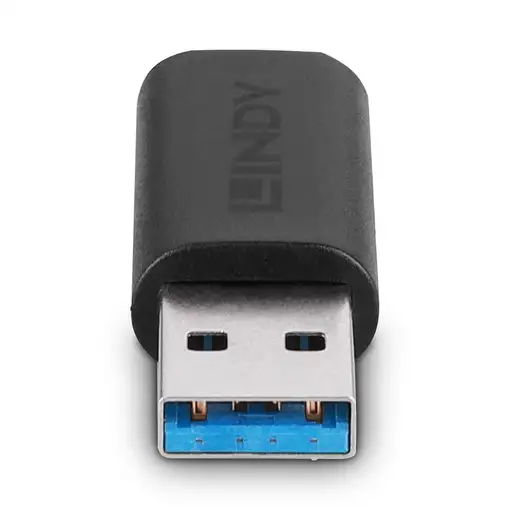 Lindy 41904 cambiador de género para cable USB 3.2 Type A USB 3.2 Type C Negro