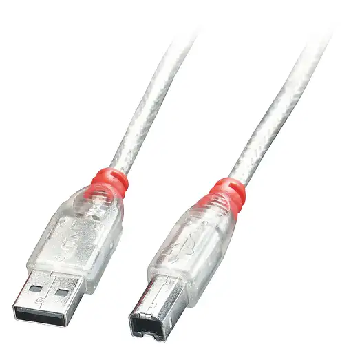 Lindy 41753 cable USB USB 2.0 2 m USB A USB B Transparente