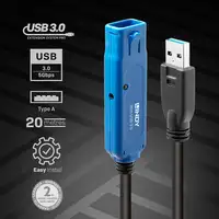 Lindy 43361 cable USB USB 3.2 Gen 1 (3.1 Gen 1) 20 m USB A Negro