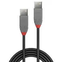 Lindy 36692 cable USB USB 2.0 1 m USB A Negro, Gris
