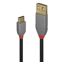 Lindy 36897 cable USB USB 2.0 0,15 m USB A USB C Negro, Gris