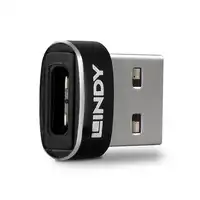 Lindy 41884 cambiador de género para cable USB Type-A USB Type-C Negro